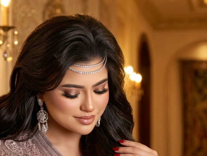 Maquillage et coiffure d’une mariée par Hajiba à Rabat